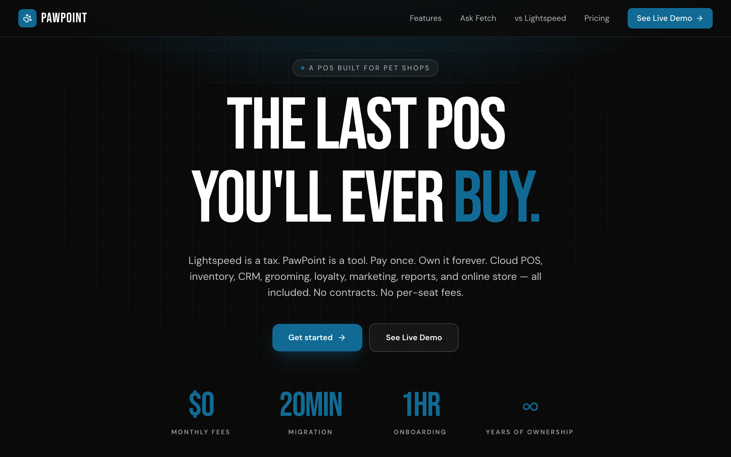PawPoint POS — site preview
